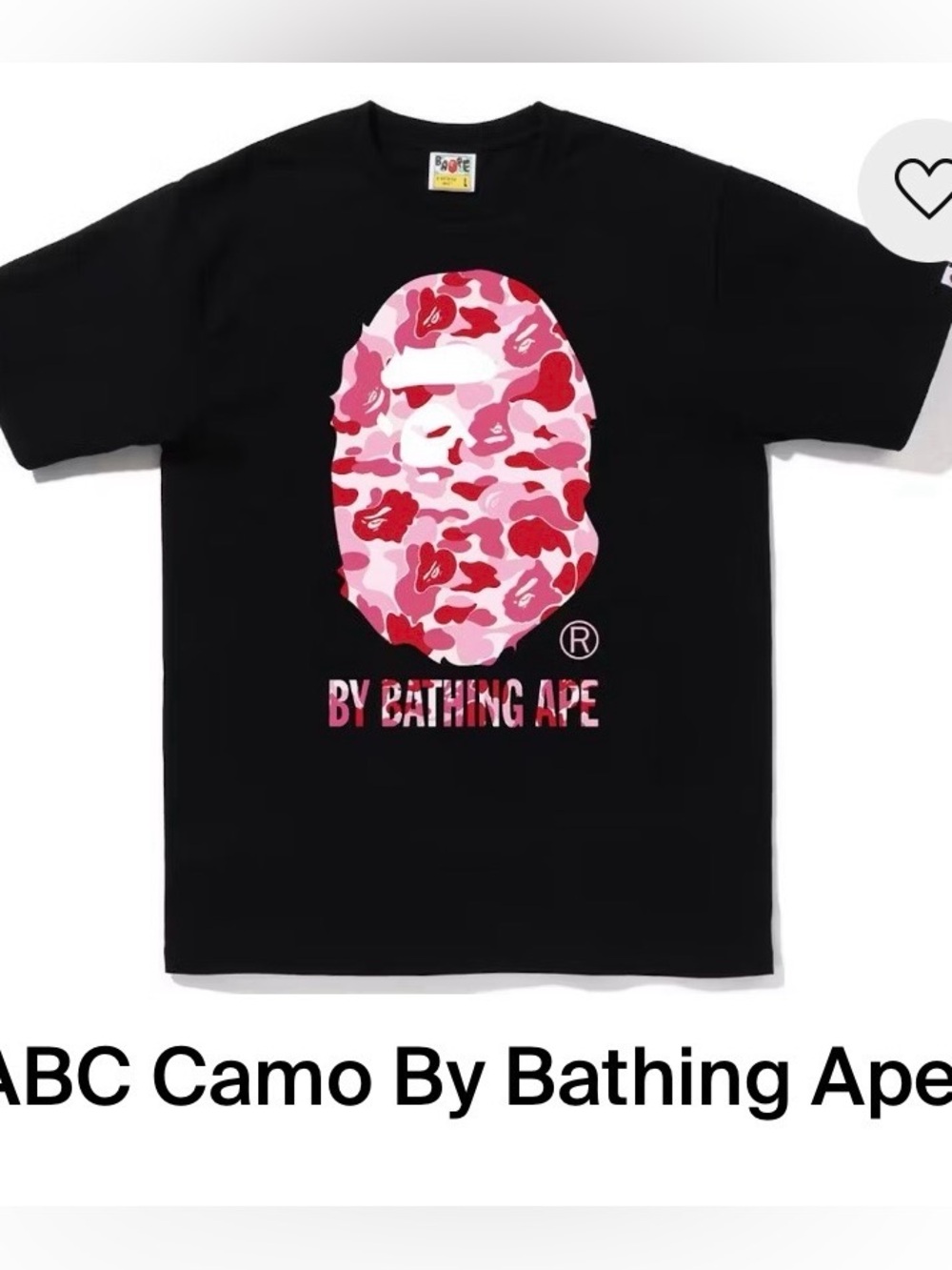 BAPE Black and Pink Tee